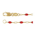 Enamel Bead Paperclip Chain