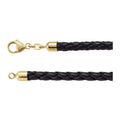 5 mm Black Braided Leather Cord Necklace