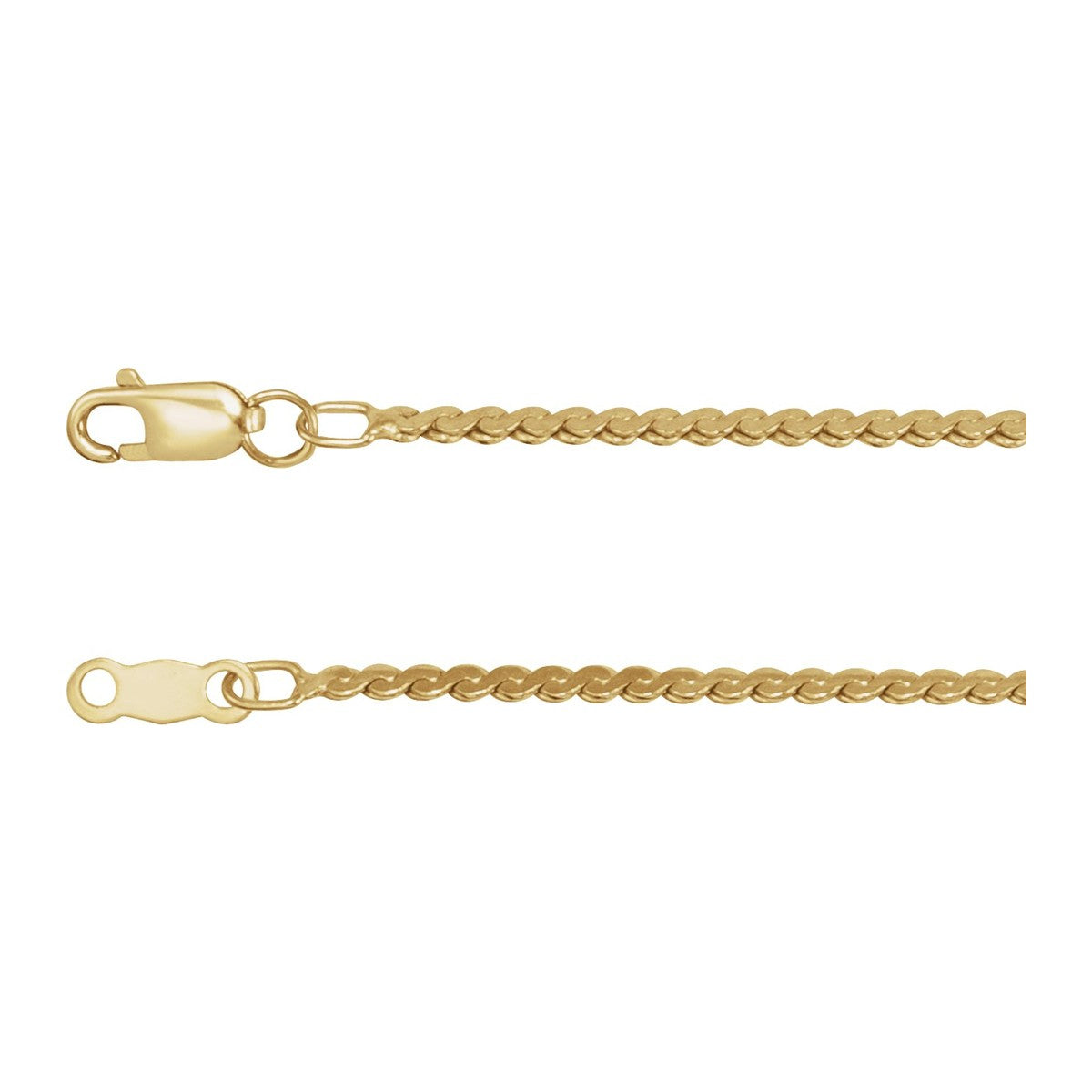 1.7 mm Serpentine Chain