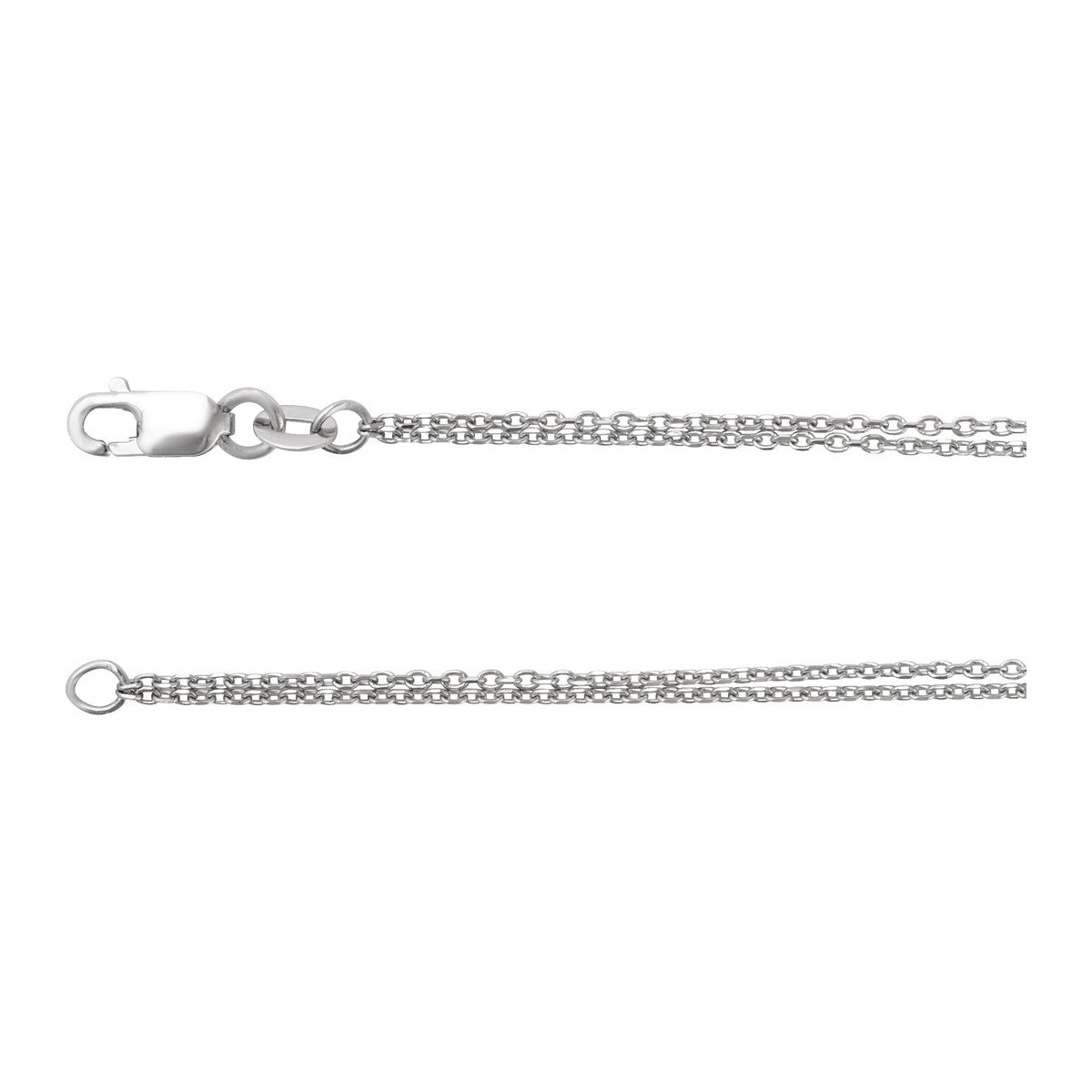 1 mm Diamond-Cut Double-Strand Cable Chain