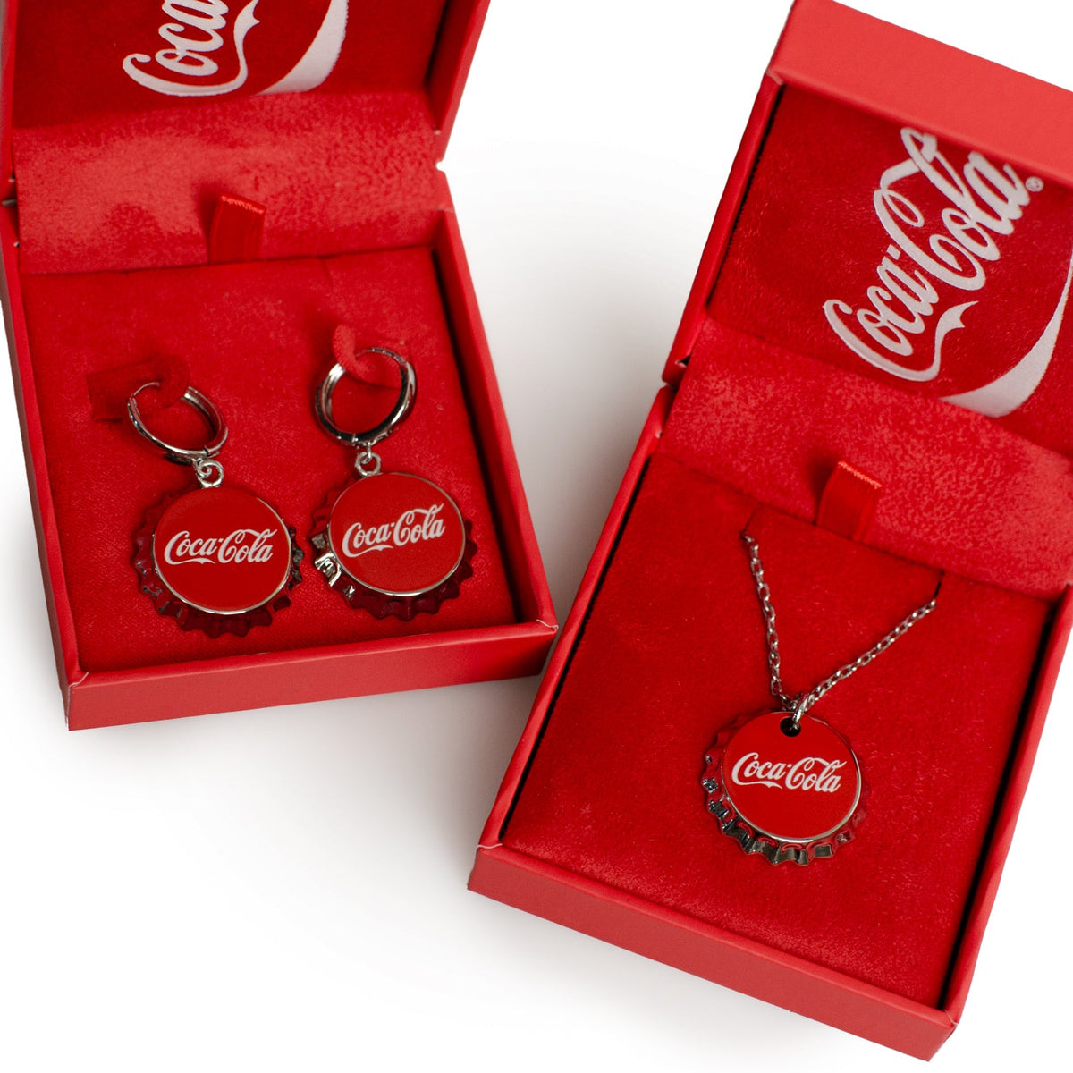 Coca-Cola Red Bottle Cap Earrings