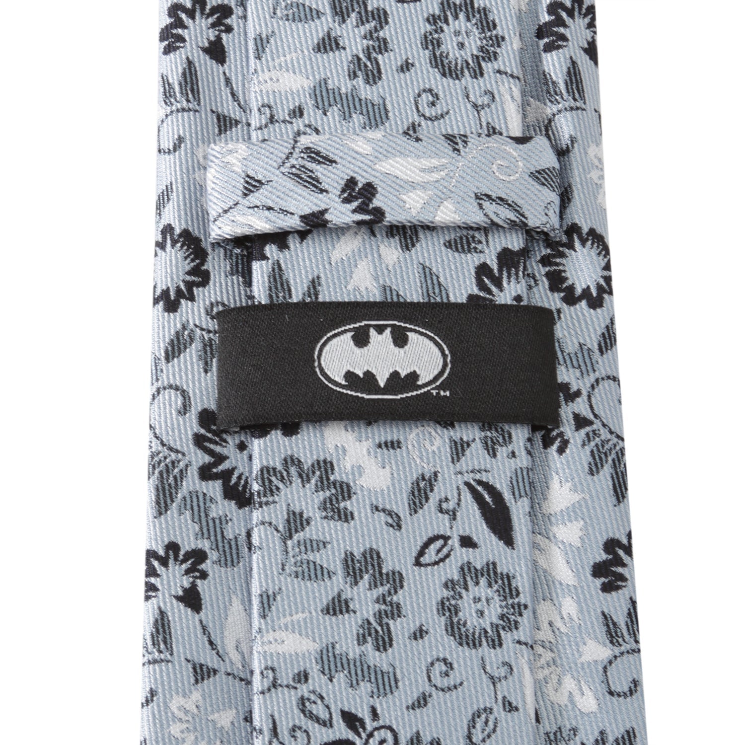 DC Batman Patterned Floral Blue Men's Tie - additional view