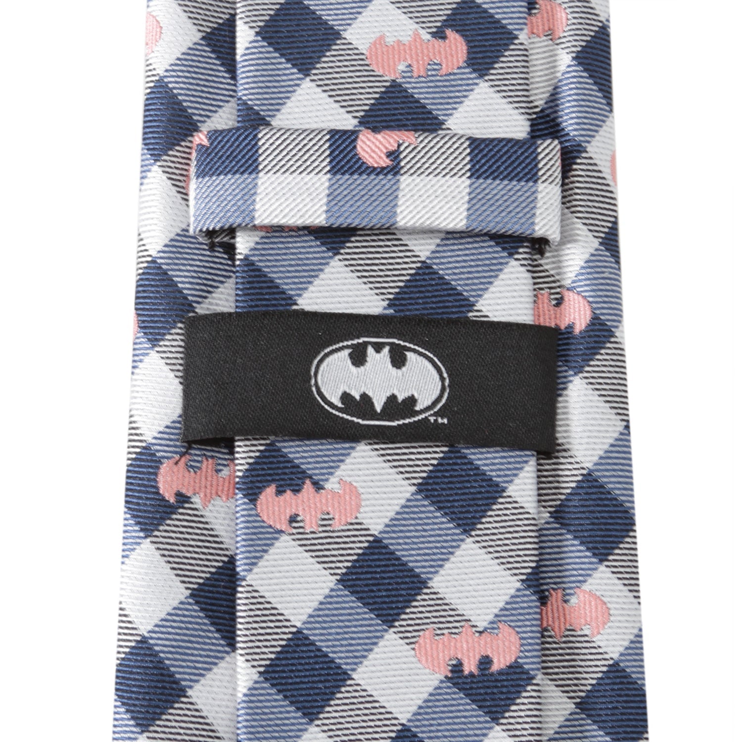 DC Batman Plaid Navy Men's Tie - product detail