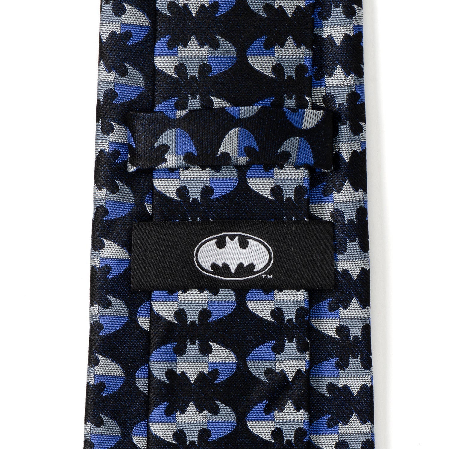 DC Batman Blue Blocked Black Men's Tie - additional view