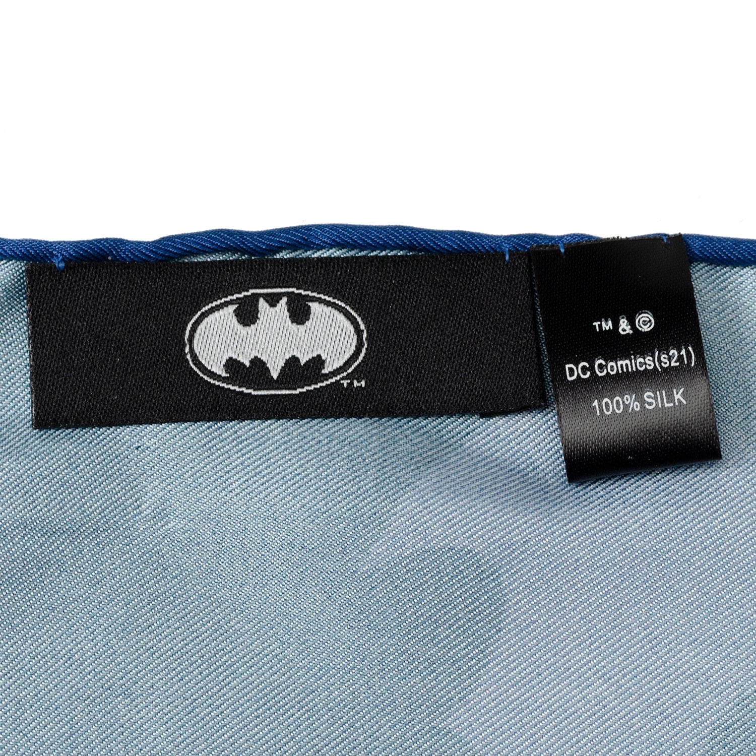DC Batman Multi Motif Blue Pocket Square - product detail