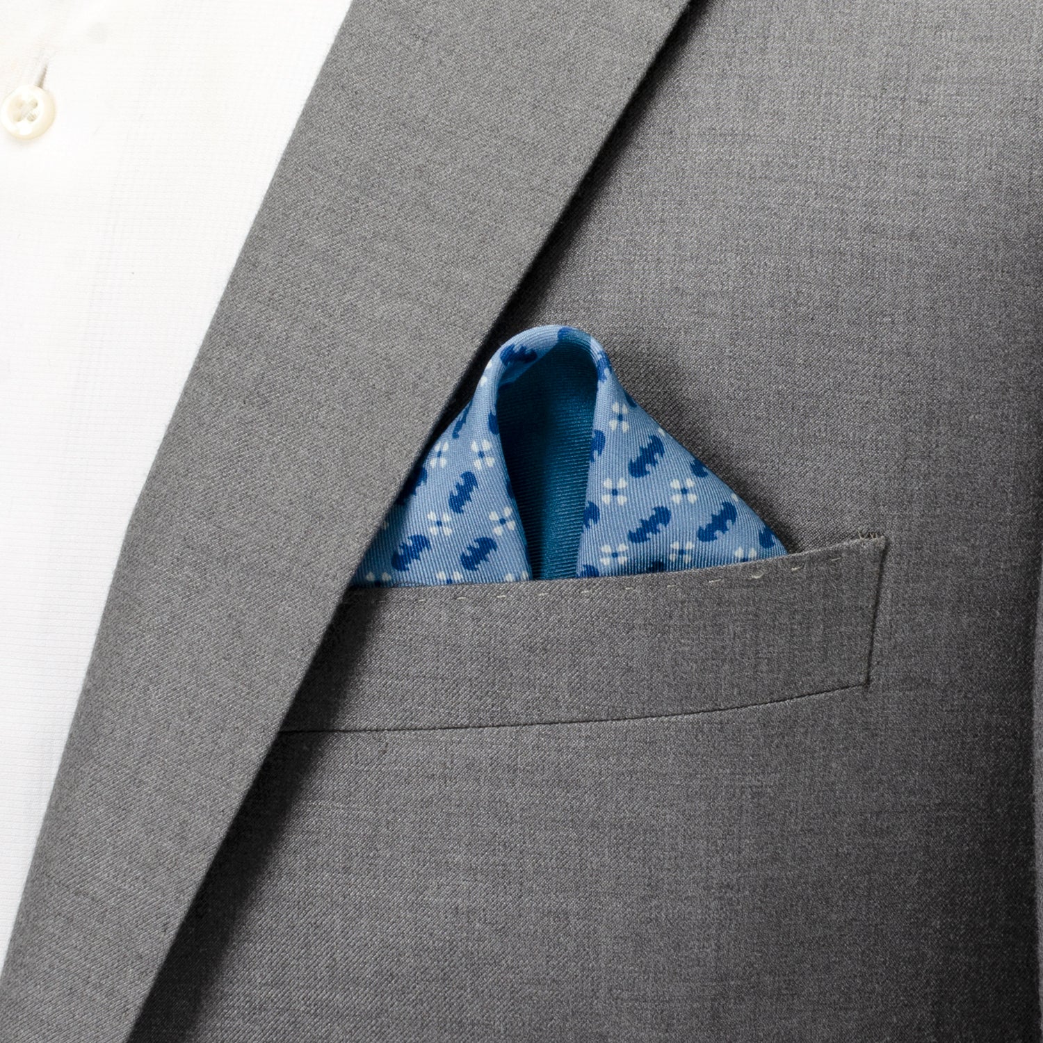 DC Batman Multi Motif Blue Pocket Square - additional view