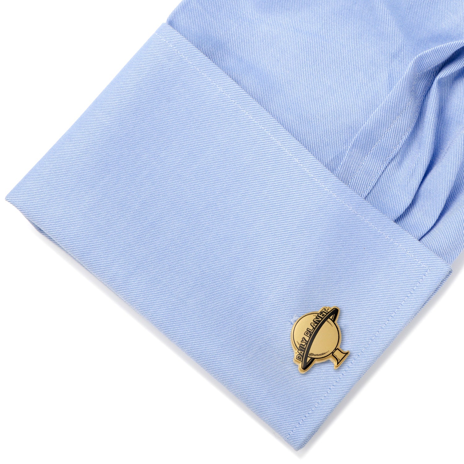 DC Superman Daily Planet Gold Cufflinks - alternate angle
