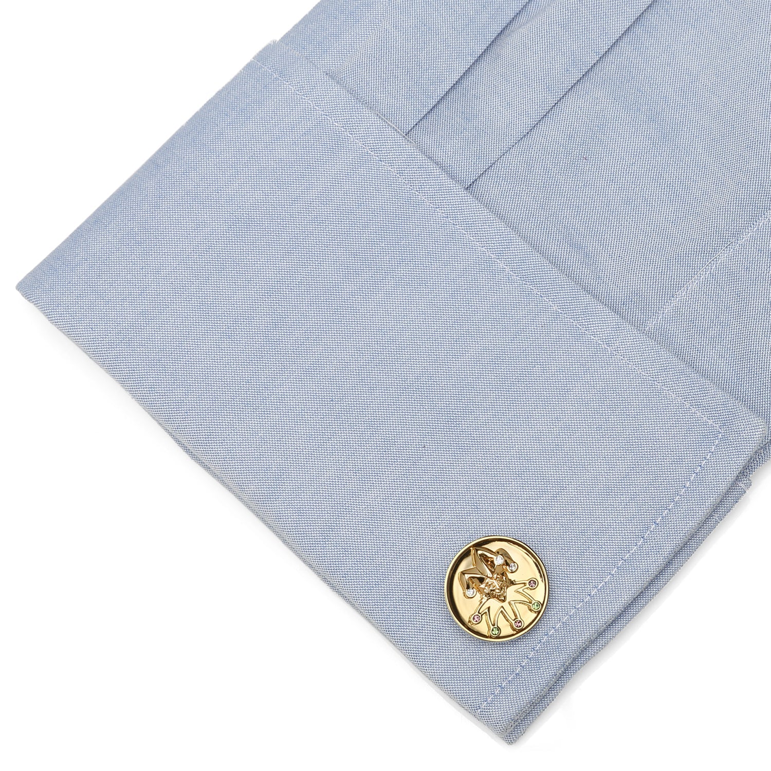 DC Joker Gold Cufflinks - alternate angle