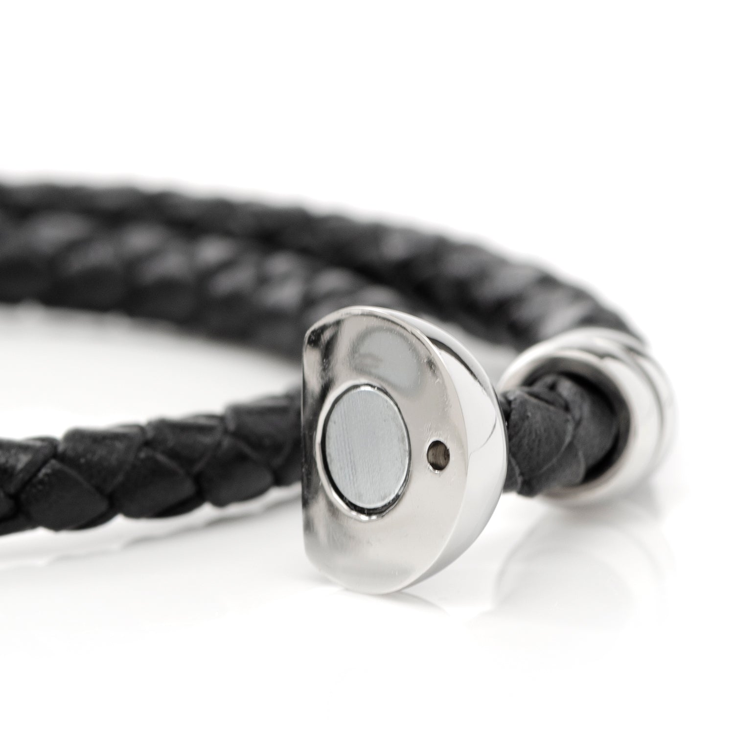 Disney Mickey Silhouette Black Double Wrapped Leather Bracelet