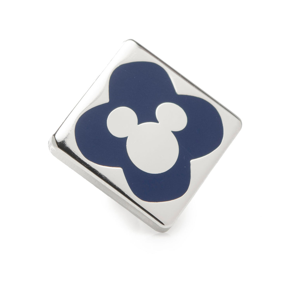Disney Donald Duck Patterned Gray Socks and Mickey Mouse Blue Lapel Pin Gift Set