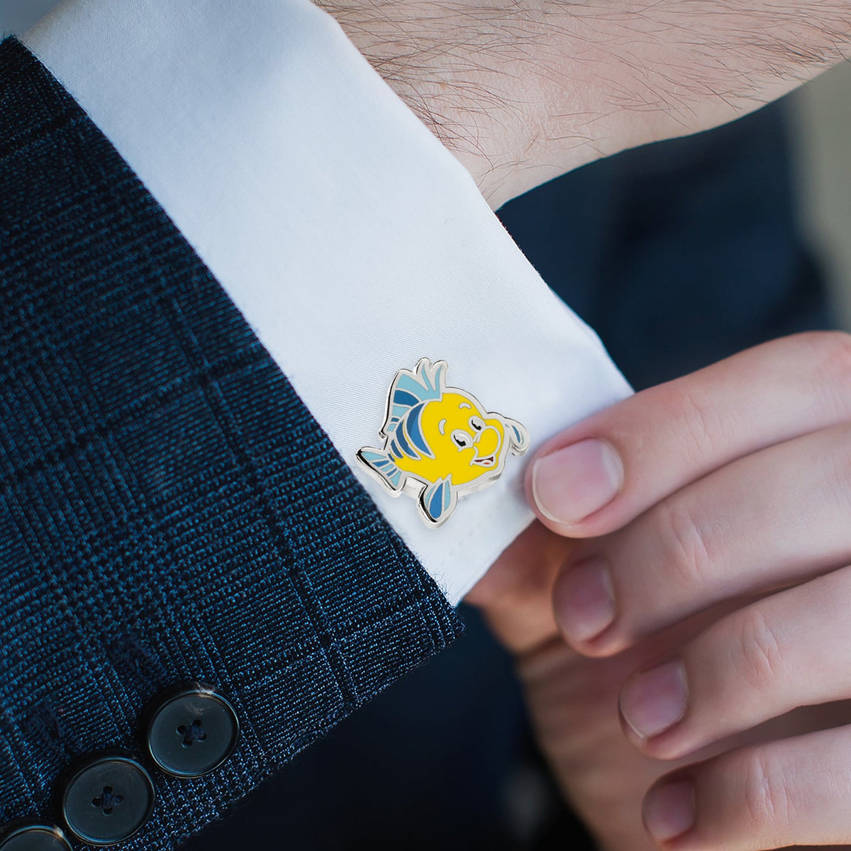 Disney The Little Mermaid Flounder & Sebastian Cufflinks