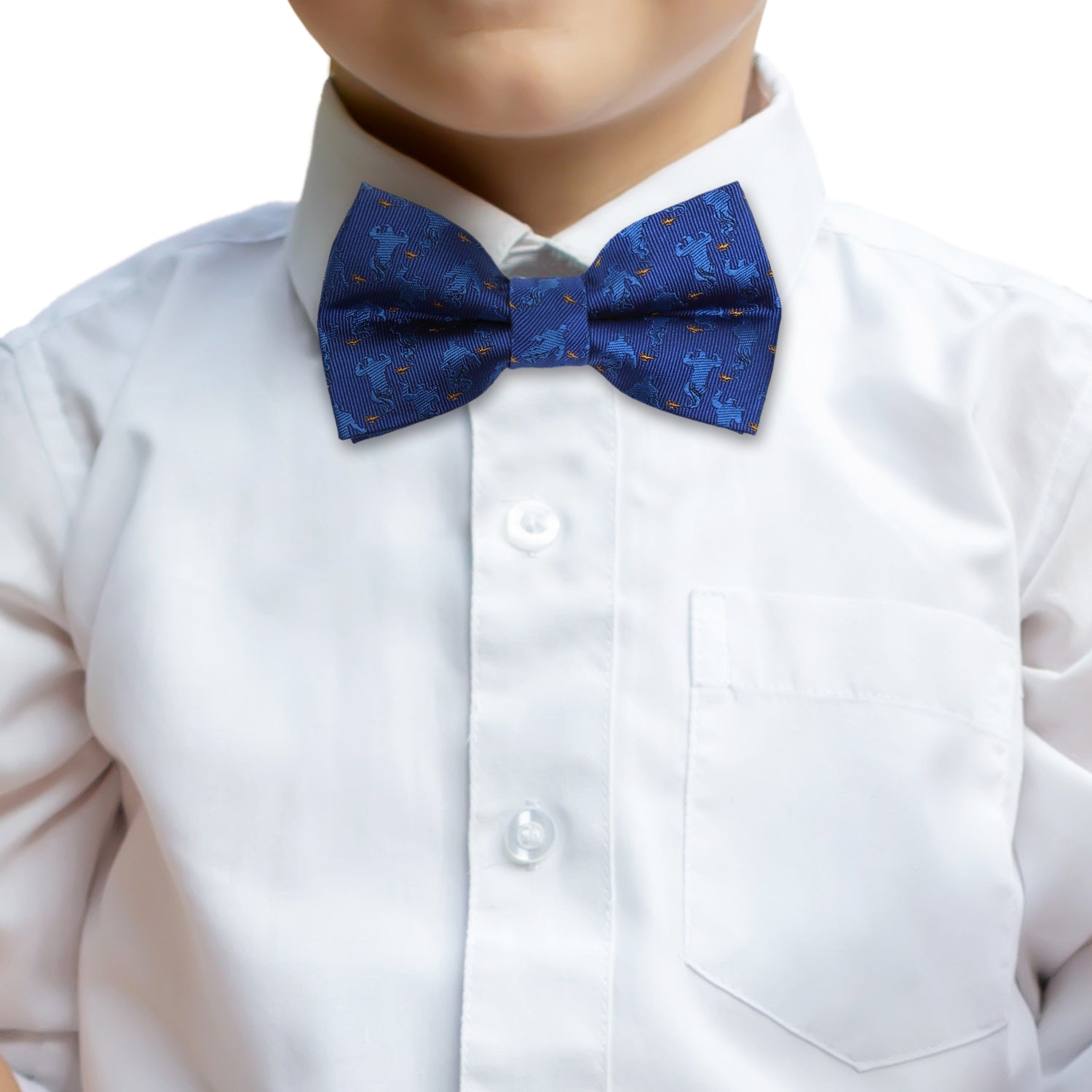 Disney Aladdin Genie Scattered Blue Big Boys' Bow Tie