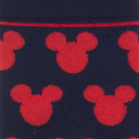 Disney Mickey Mouse Silhouette Blue Sock and Mickey Blue Lapel Pin Gift Set