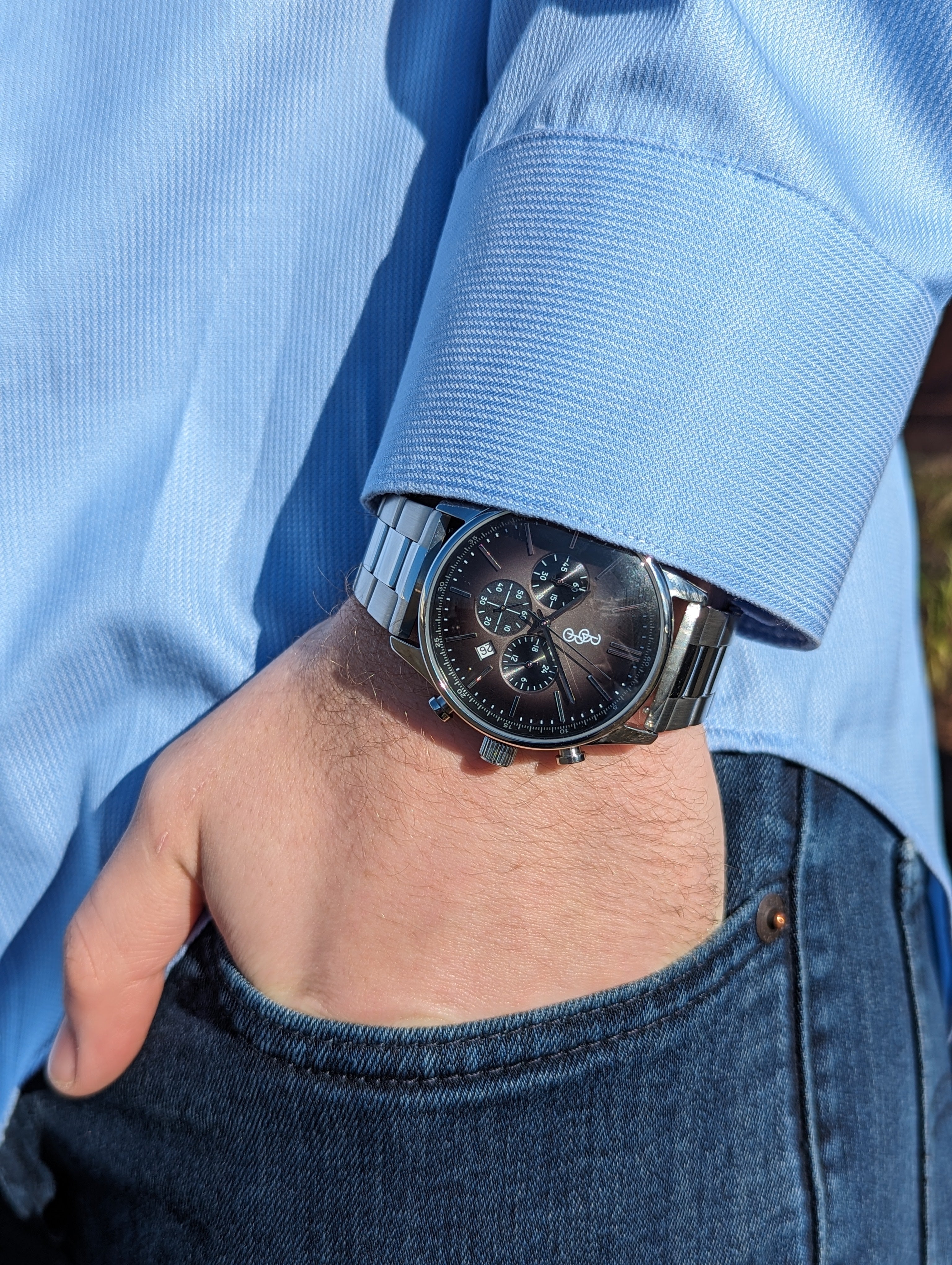Gray Retro Chronograph - product detail