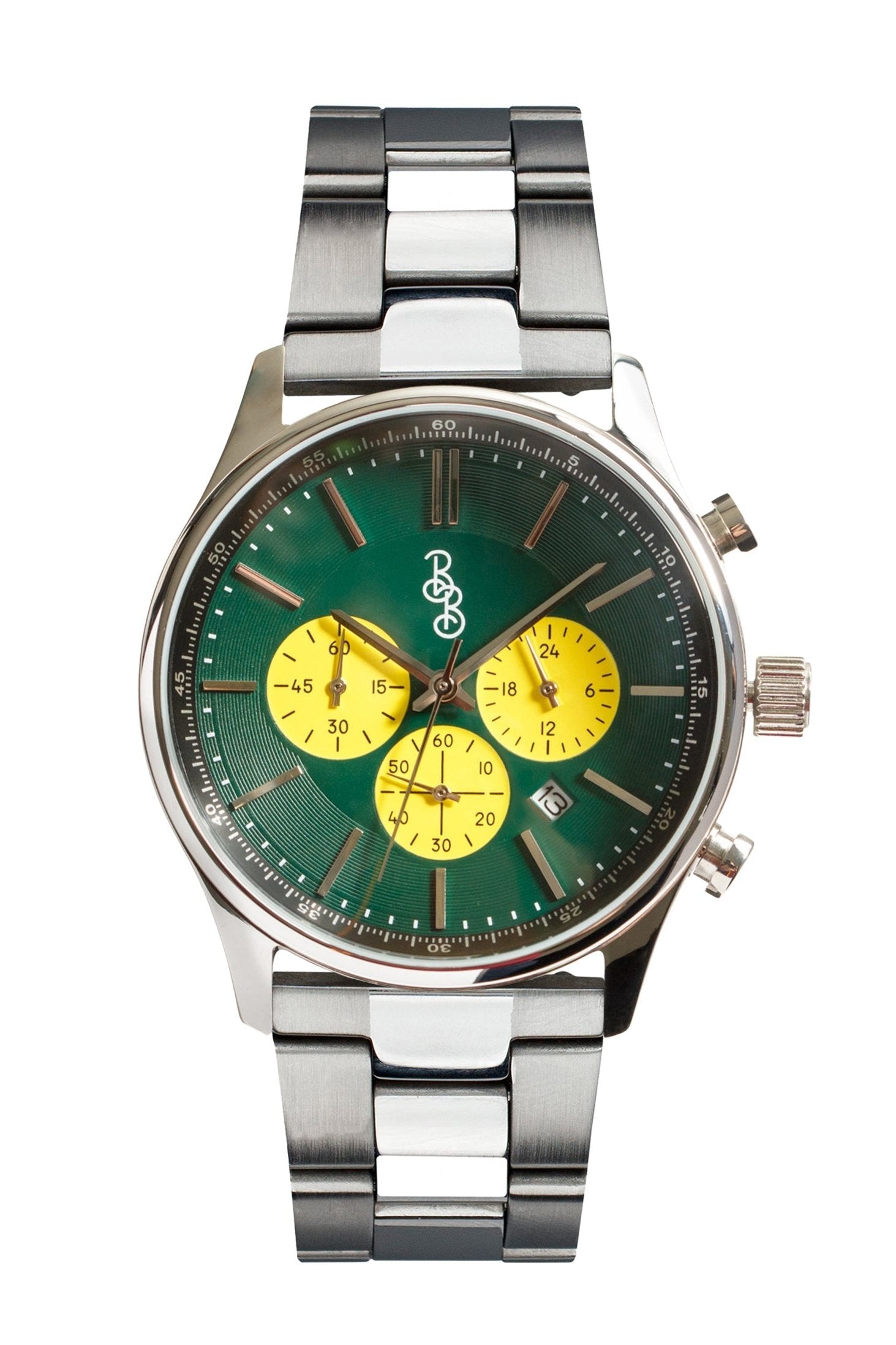 Green and Yellow Chronograph - alternate angle