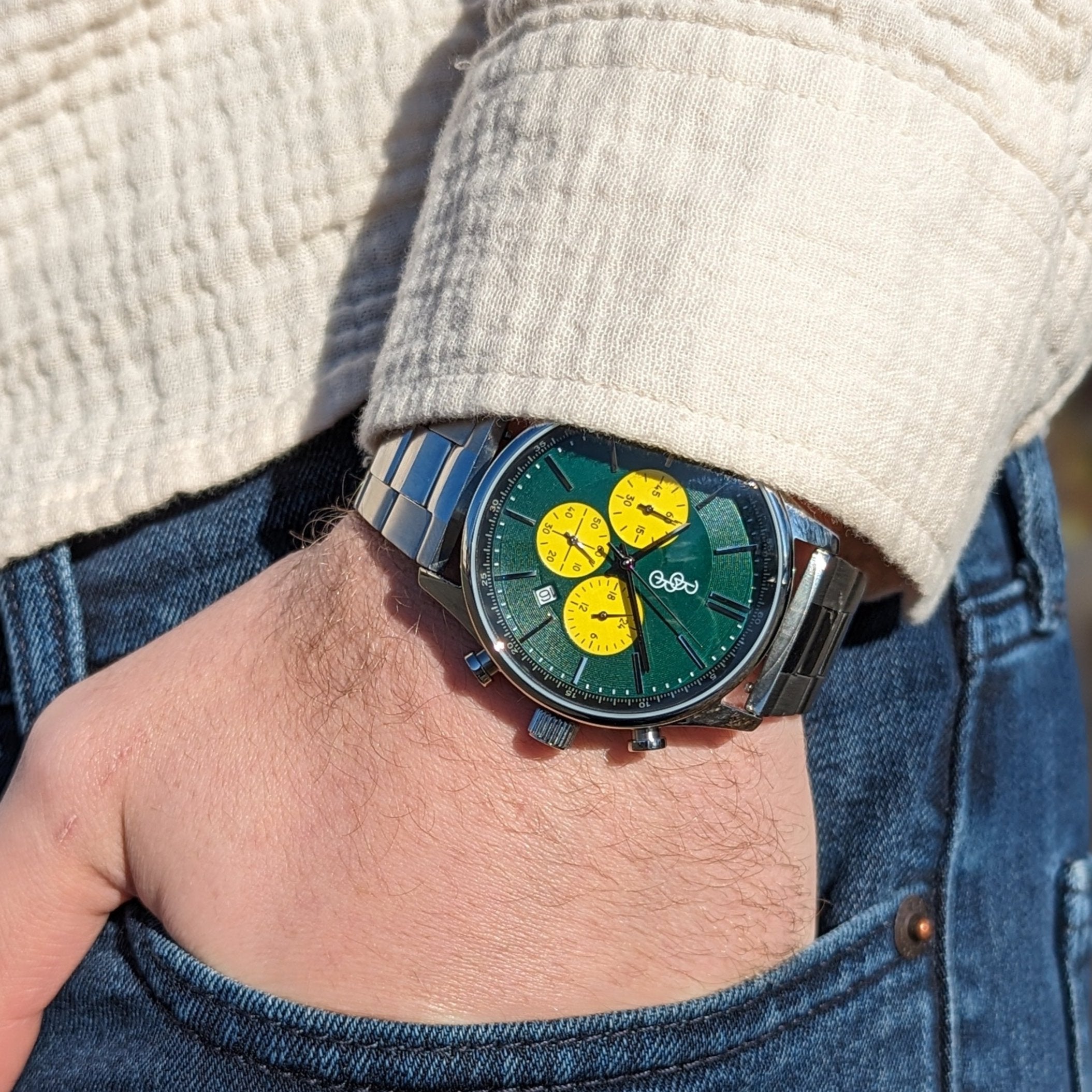 Green and Yellow Chronograph - product detail