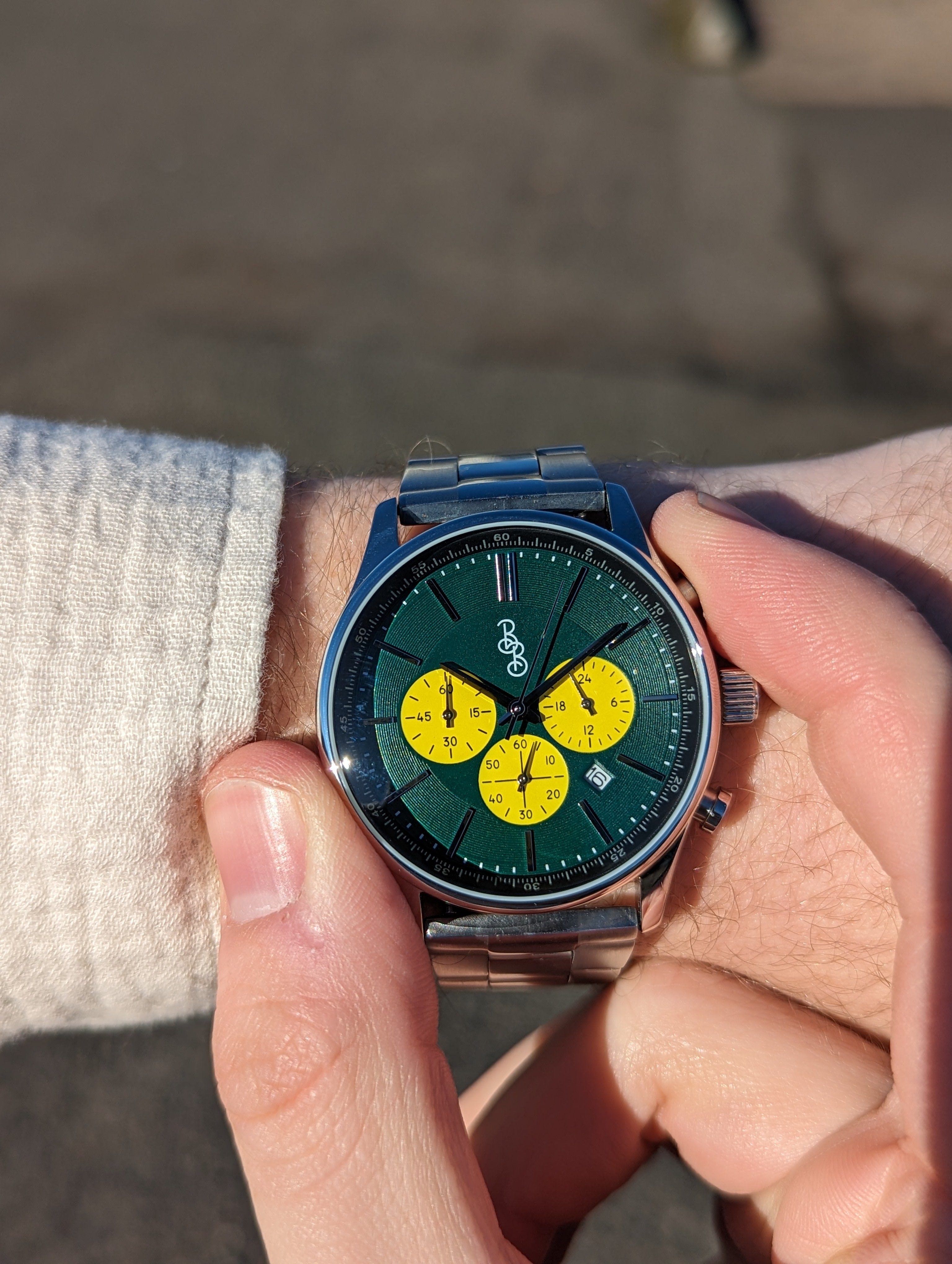 Green and Yellow Chronograph - additional view