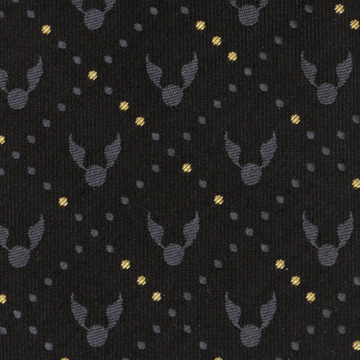 Harry Potter Golden Snitch Black Silk Men's Tie