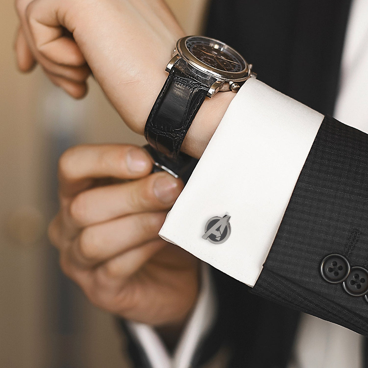 Marvel Avengers Gunmetal Cufflinks