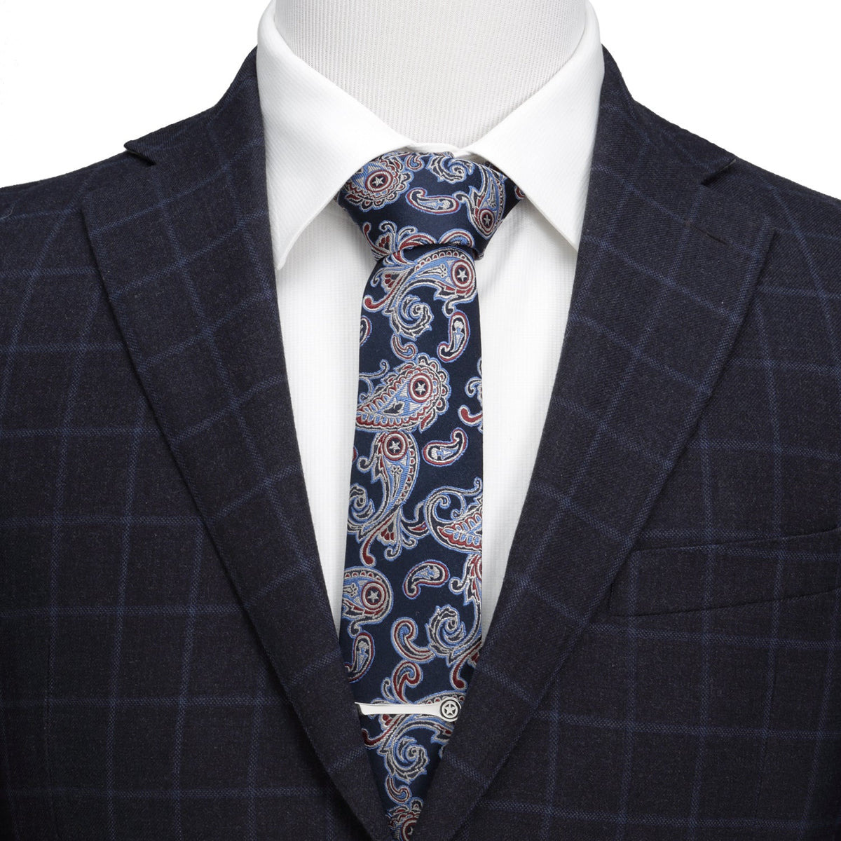 Marvel Captain America Paisley Men's Tie
