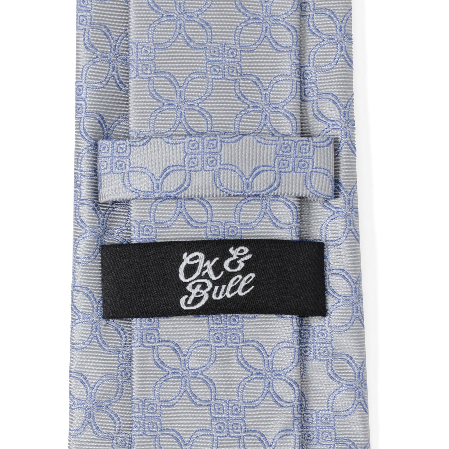 Gray Blue Art Deco Men's Tie