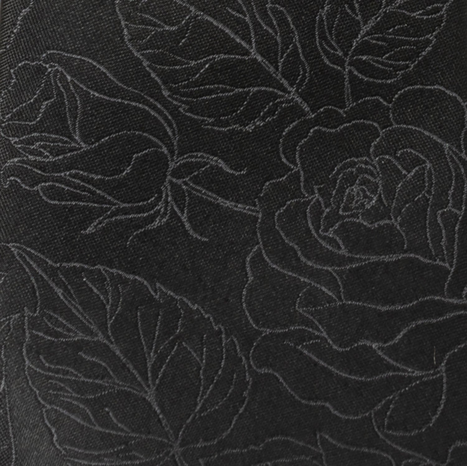 Black Floral Tie and Pocket Square Gift Set