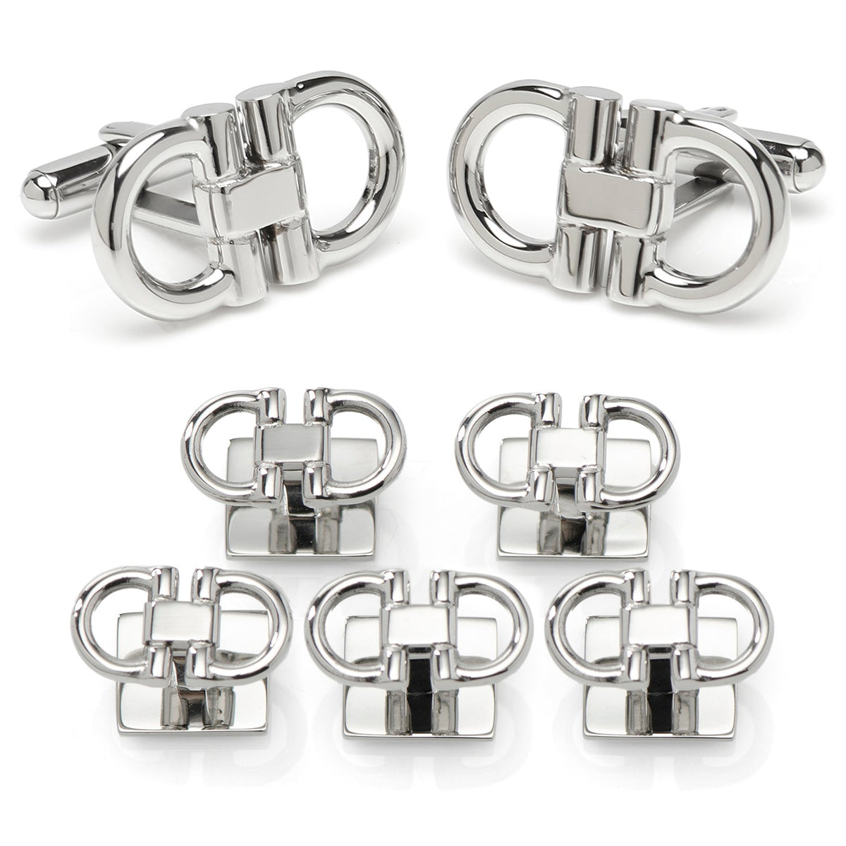 Horse Bit Stainless Steel 5-Stud Set