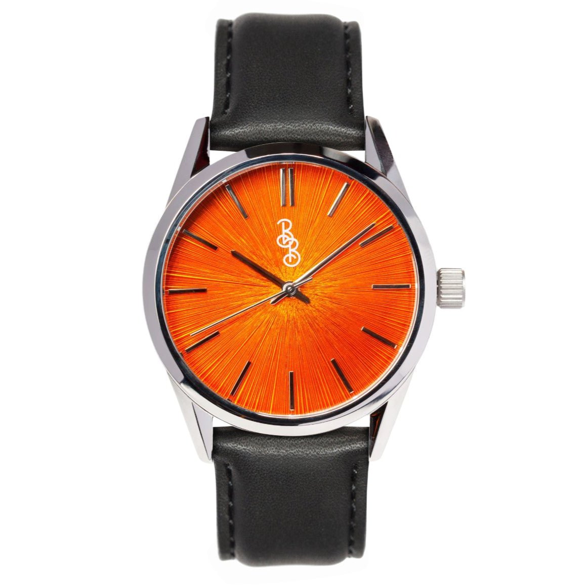 Orange Sunburst Watch - alternate angle