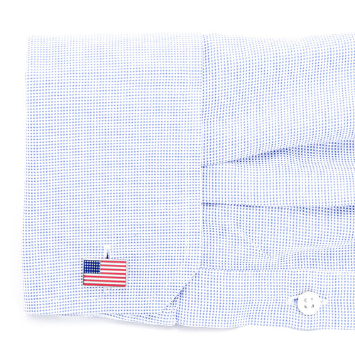 American Flag Cufflinks - close-up detail view
