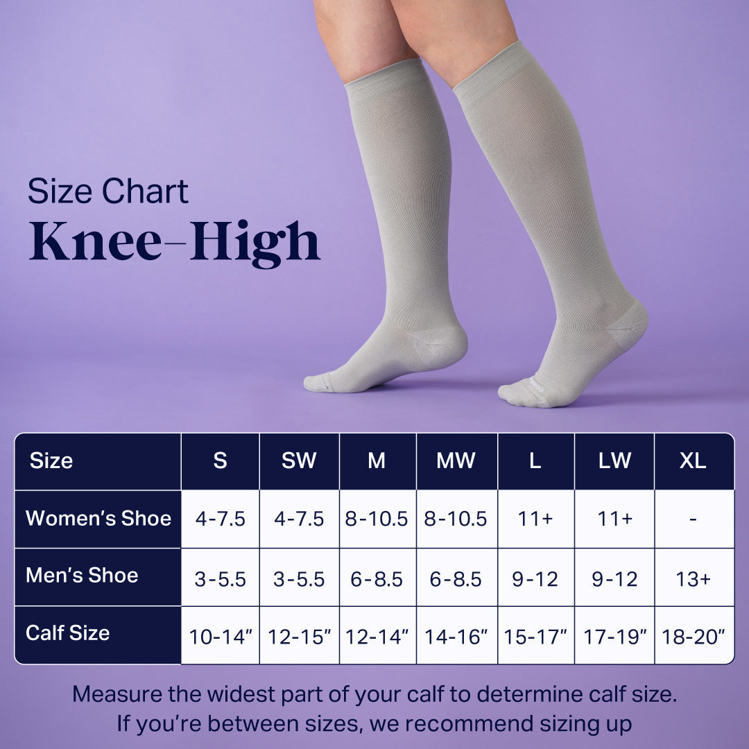 Knee-High Compression Socks – Stripes (20-30 mmHg)