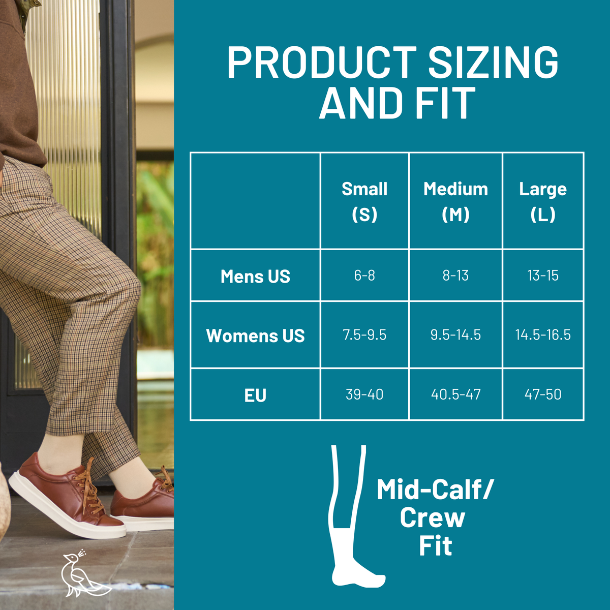 Solid hot pink socks size and fit chart with small, medium, and large sizing
