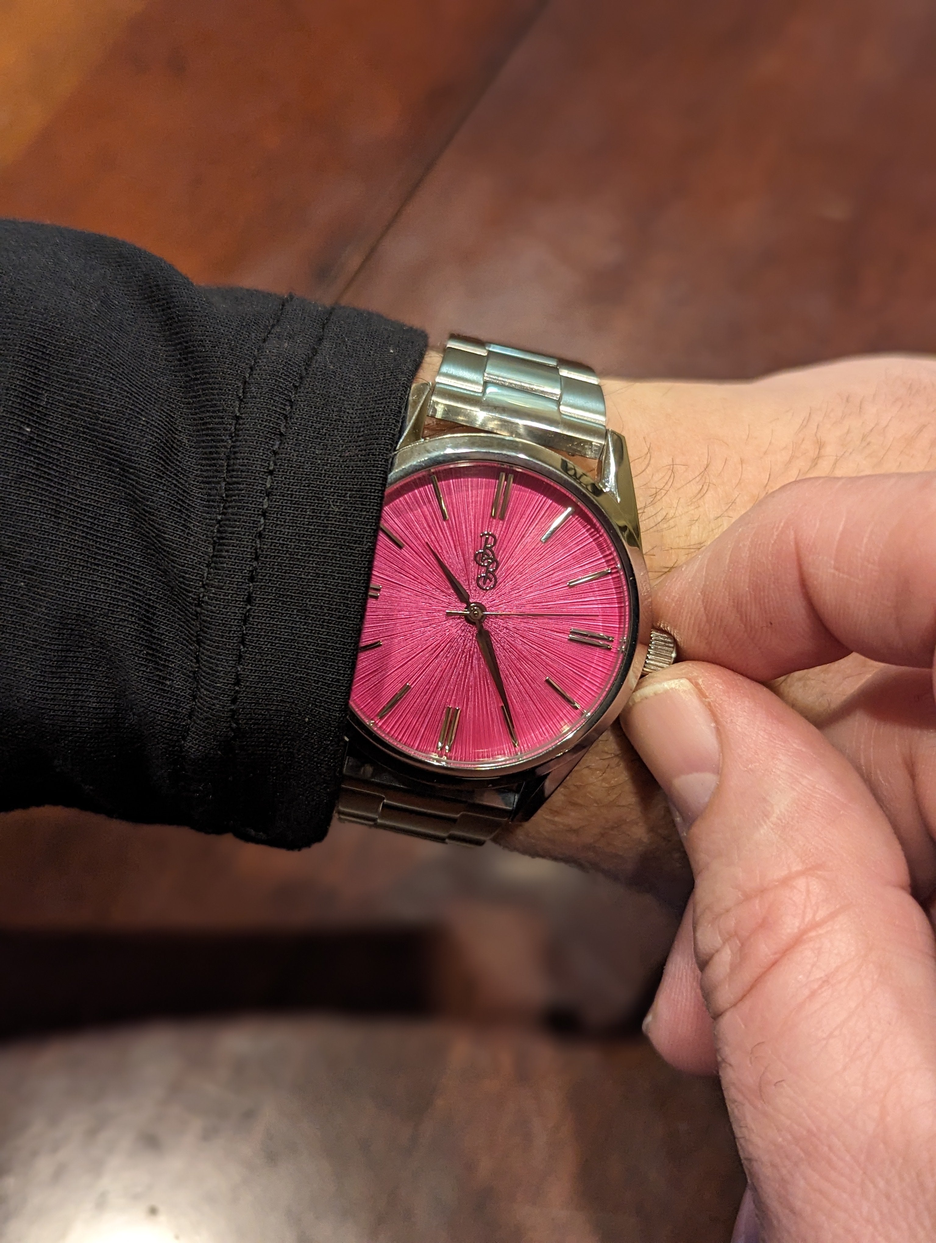 Pink Sunburst Watch - image 7