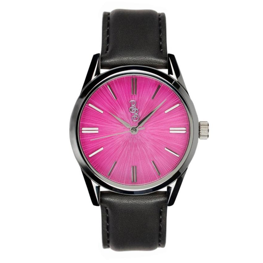 Pink Sunburst Watch - alternate angle