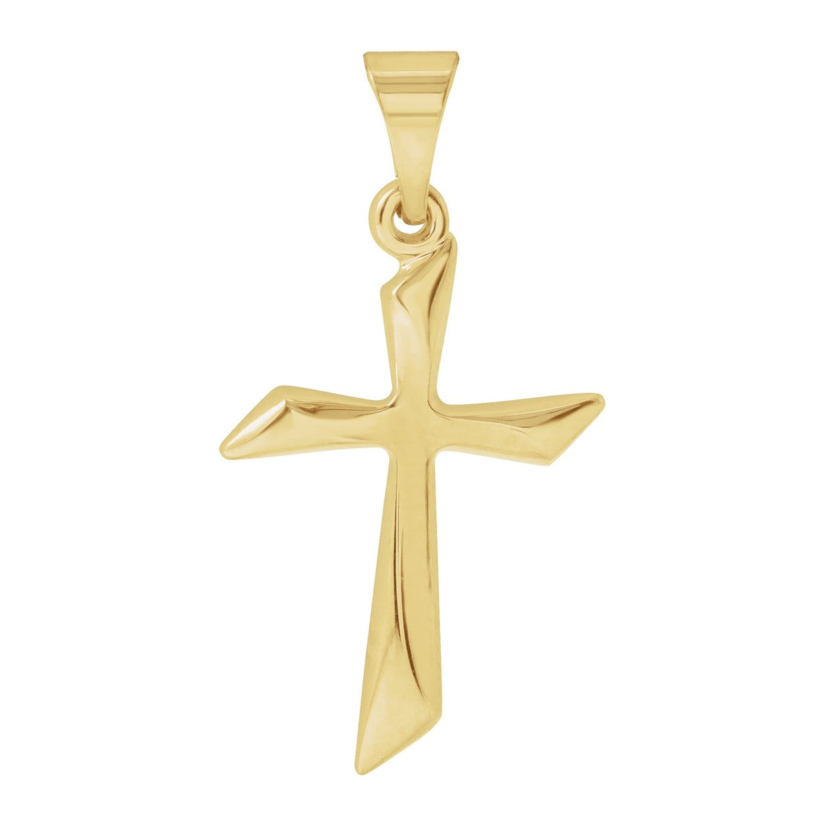 Modern Freeform Cross Pendant