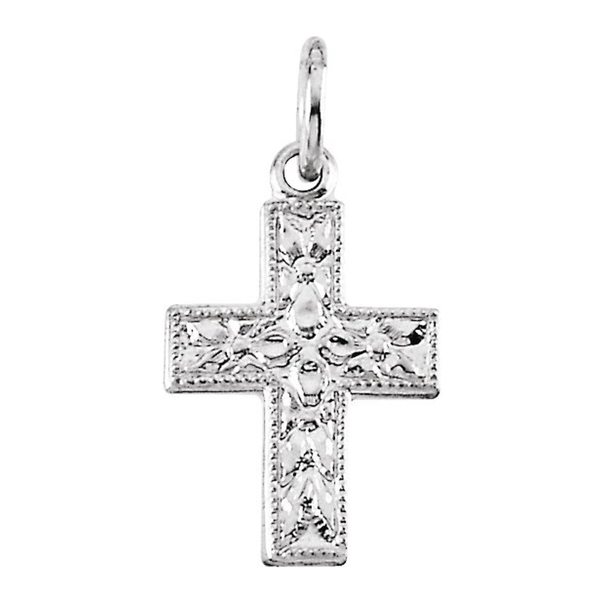 Petite Floral Cross Pendant