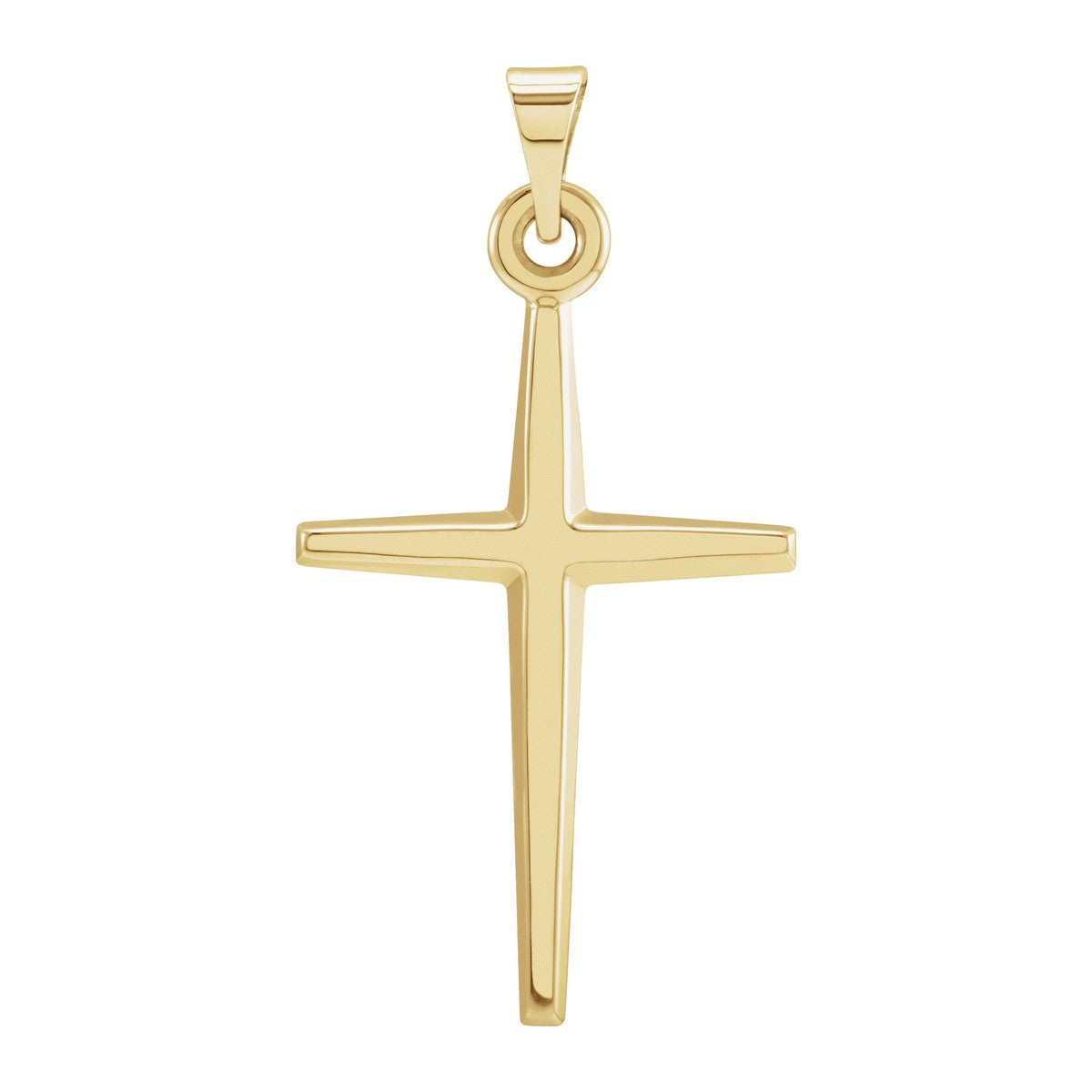 Pointed Tapered Cross Pendant