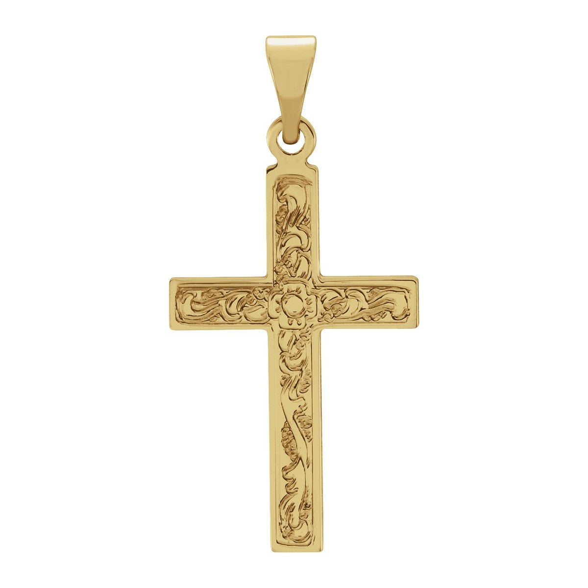 Large Satin Cross Pendant