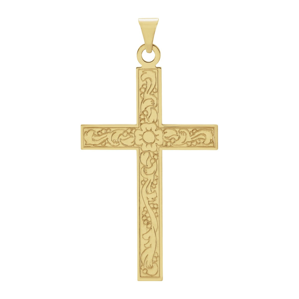 Large Satin Cross Pendant
