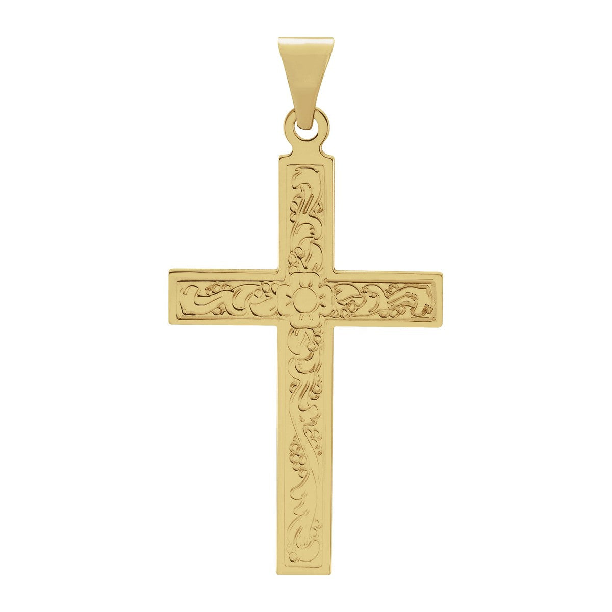 Large Satin Cross Pendant