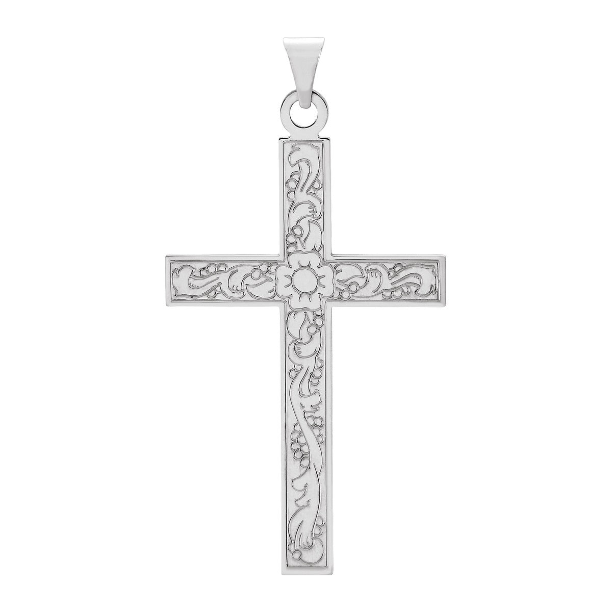 Large Satin Cross Pendant