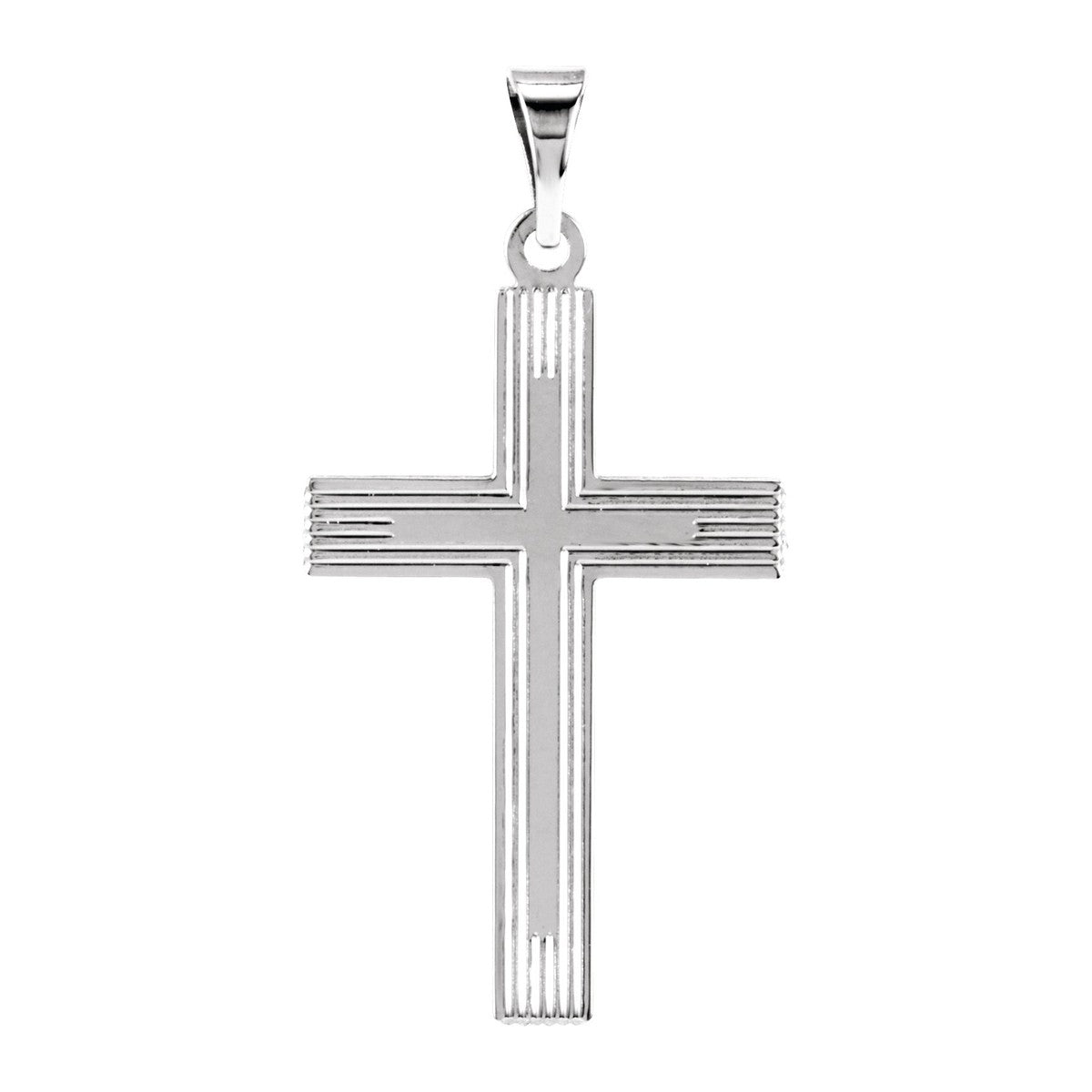 Ribbed Cross Pendant