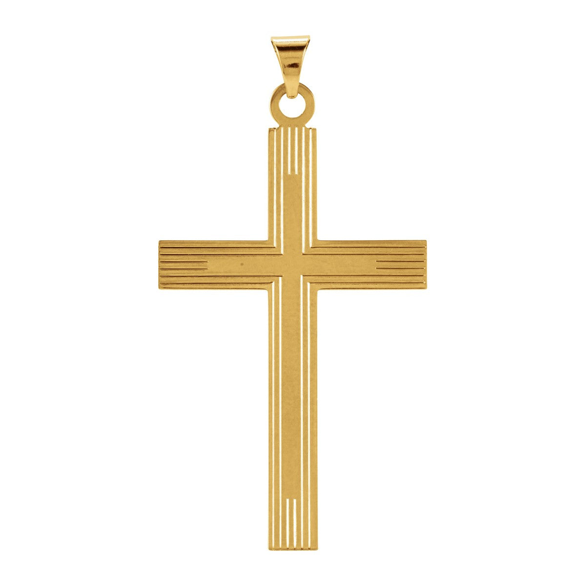 Ribbed Cross Pendant