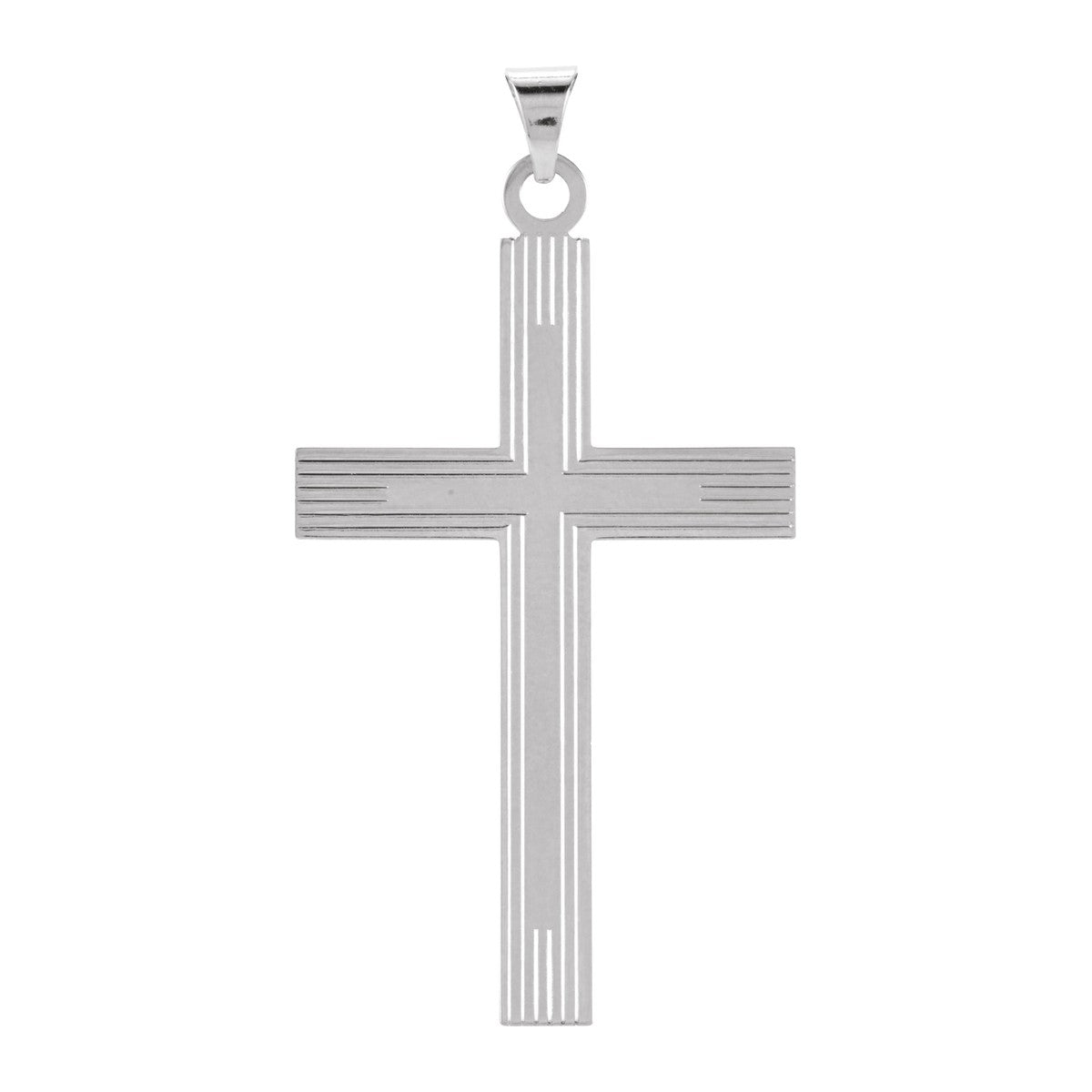 Ribbed Cross Pendant