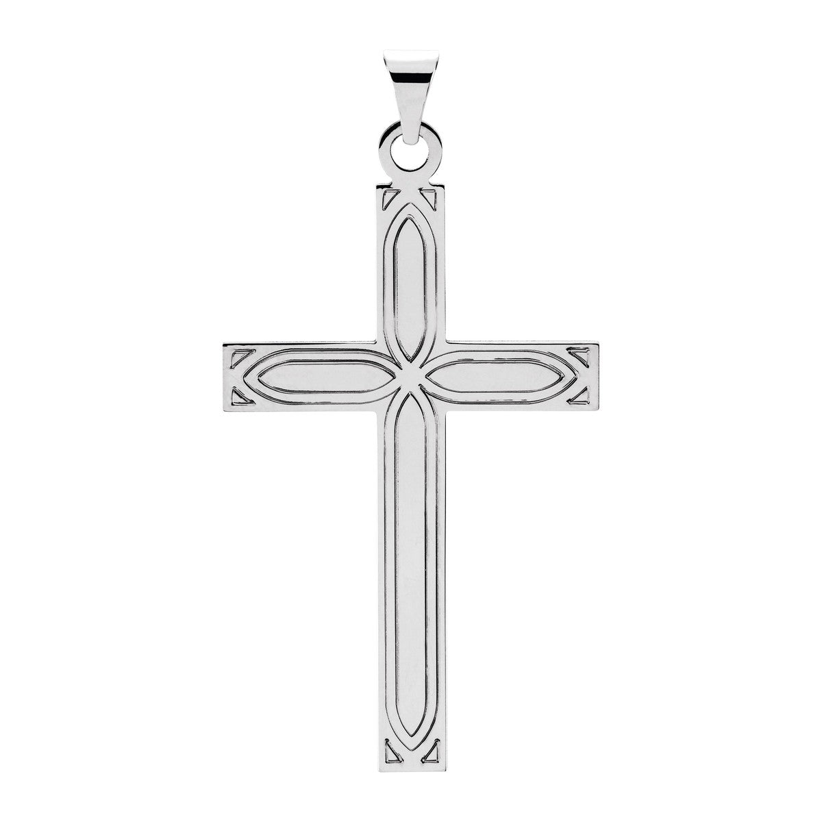 Ornamental Outline Cross Pendant