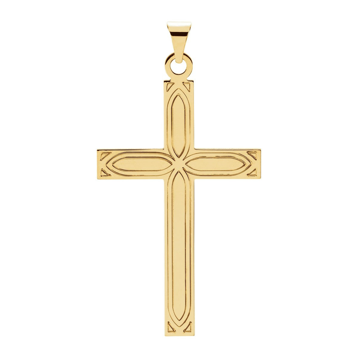 Ornamental Outline Cross Pendant