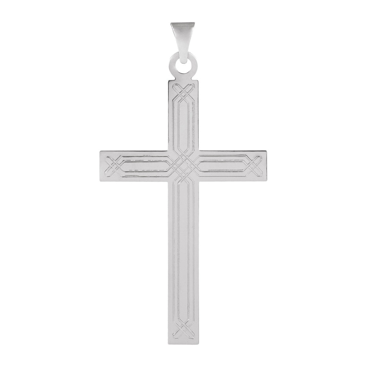 Geometric Line Cross Pendant