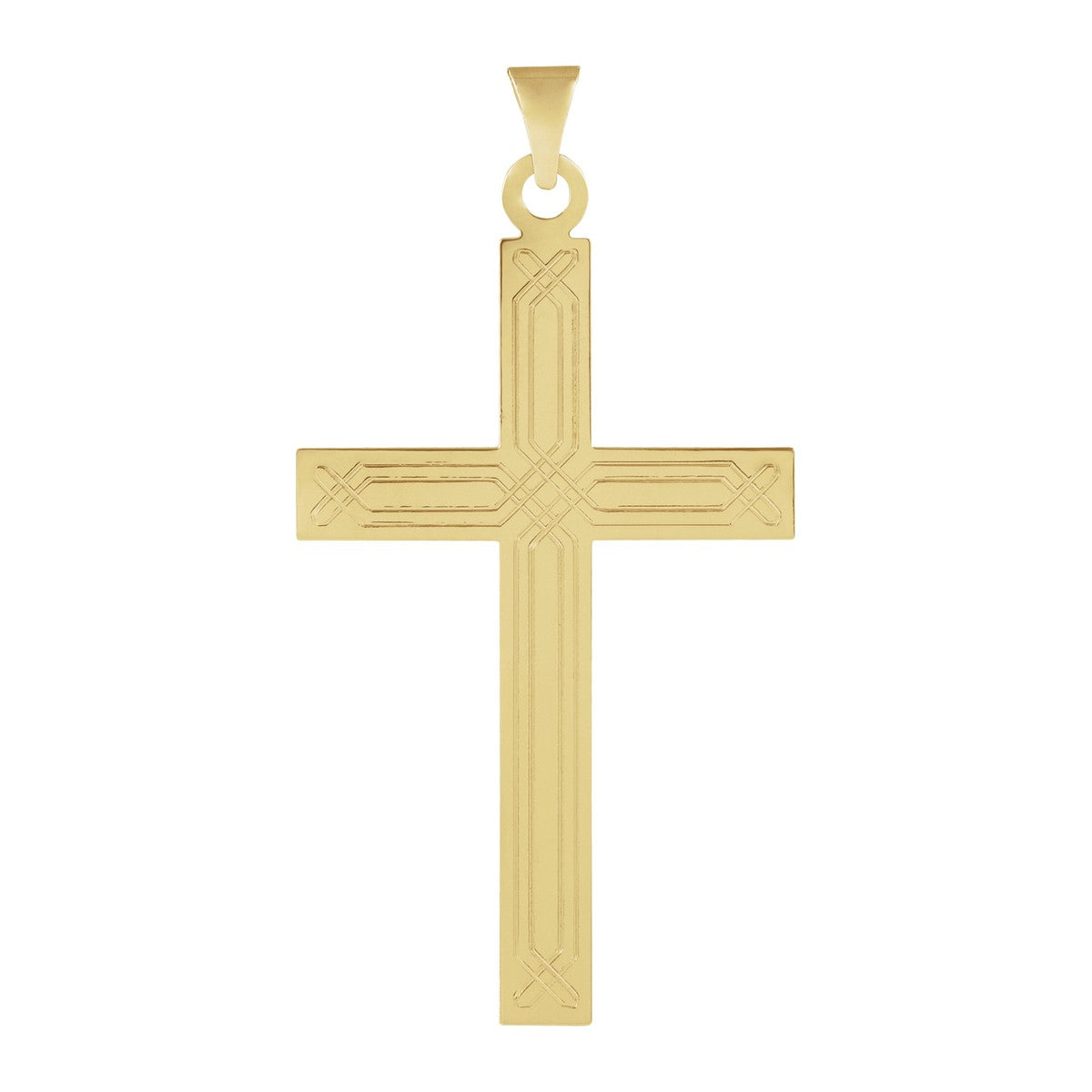 Geometric Line Cross Pendant
