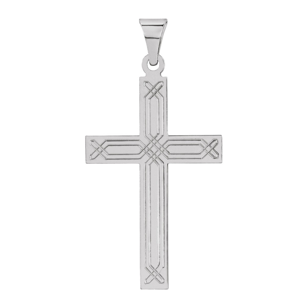 Geometric Line Cross Pendant