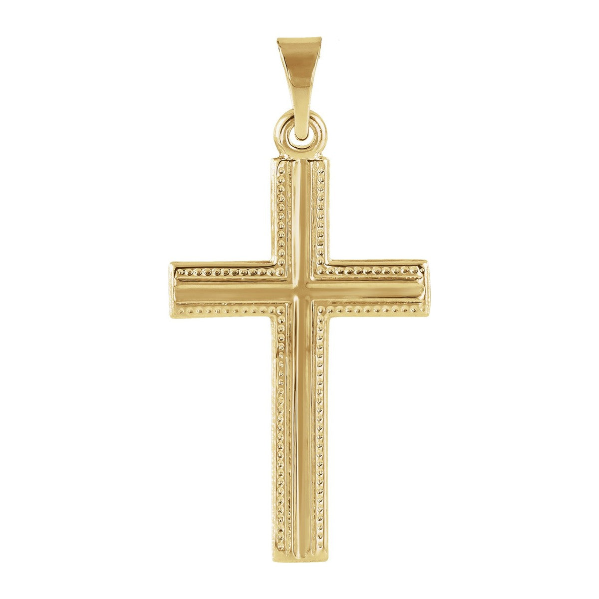 Beaded-Border Cross Pendant