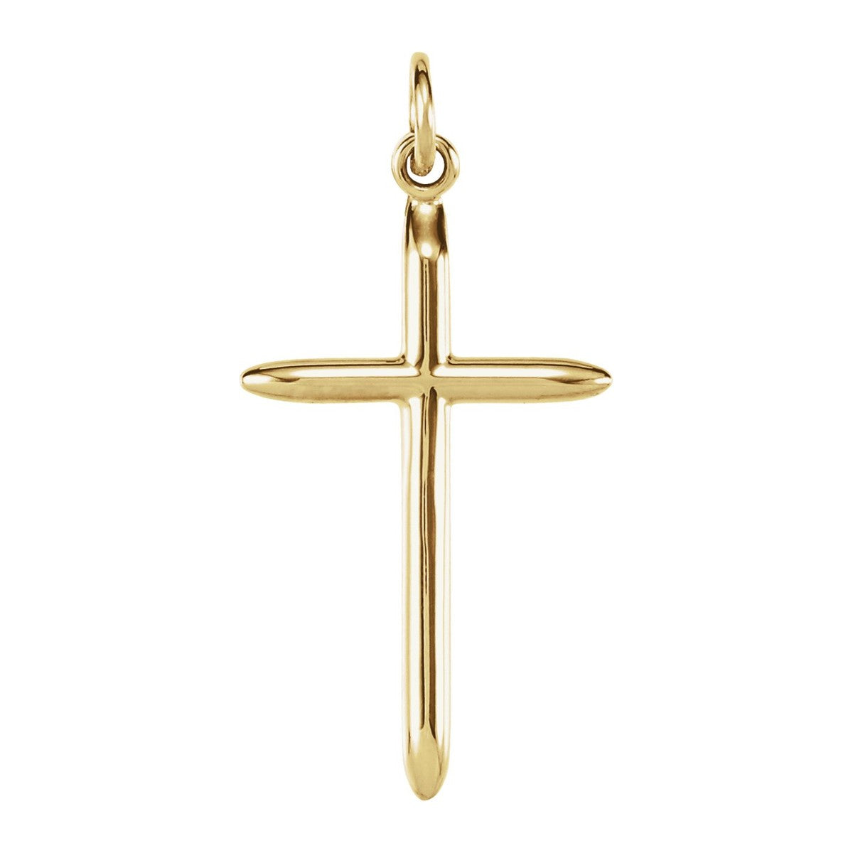 Slim Tube Cross Pendant